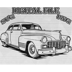 hudson hornet 1951 svg , hudson hornet doc hudson, vector, illustration drawing, hornet 1950 vector, instant download, r