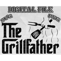 The Grillfather, PNG, SVG, DXF, Mob Movie Parody design for Grilling enthusiasts Cricut Silhouette Vector Vinyl Printabl