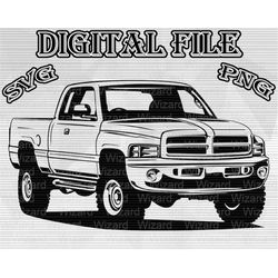 dodge ram american pick up truck png svg, cut file, drawing ,illustration, ram vector, dodge ram svg, no background