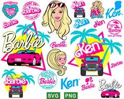 barbie car svg bundle, barbie girl pink svg, barbie svg png