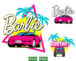 barbie car svg, girl pink svg, barbie svg png