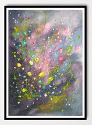 confetti 2  painting wall decor original interior art gift abstraction