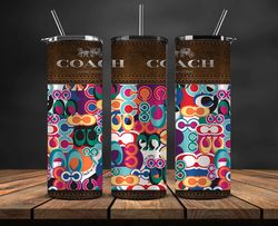 designer coach 20oz tumbler wrap, coach design png, 20oz skinny tumbler 12