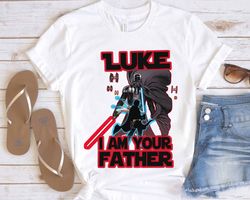 star wars darth vader luke i am your father lightsaber shirt, father's day galaxy's edge trip unisex t-shirt family birt