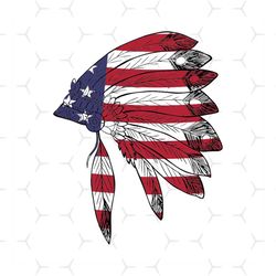 feather american flag svg