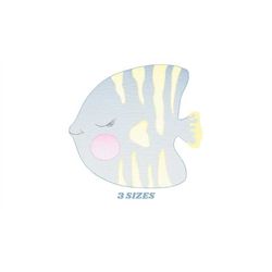 fish embroidery designs - ocean animals embroidery design machine embroidery pattern - sleeping fish embroidery file - d