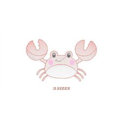 crab embroidery design - beach embroidery designs machine embroidery pattern - animal embroidery file - kid sea beach in