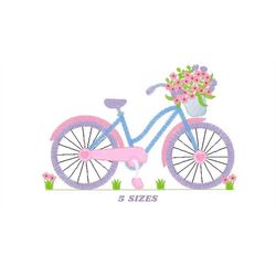 bike embroidery designs - bicycle embroidery design machine embroidery pattern - baby  girl embroidery file - delicate b