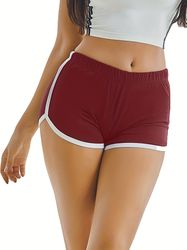 elastic waist hotpants workout yoga casual shorts women's clothing