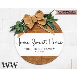 home sweet home svg | entry cut file | modern home decor | family welcome design |  stencil wood sign | cricut craft | d