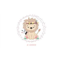 lion embroidery designs - safari embroidery design machine embroidery pattern - baby boy embroidery file - lion indian e
