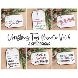 christmas tags bundle vol. 5 svg | christmas cut file | holiday gift labels | winter sticker design | xmas presents tag