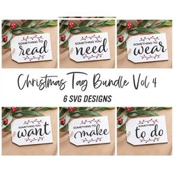 christmas tags bundle vol. 4 svg | christmas cut file | holiday gift labels | winter sticker design | xmas presents tag