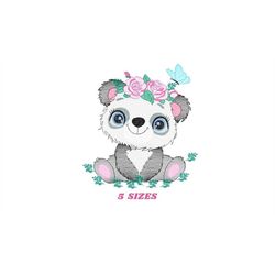 panda embroidery design - animal embroidery designs machine embroidery pattern - baby girl embroidery file - panda with
