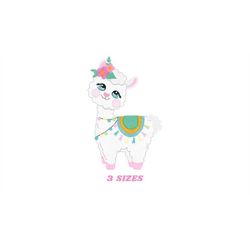 Llama embroidery design - Animals embroidery designs machine embroidery pattern - Embroidery file for girls - instant di