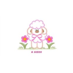 sheep embroidery design - lamb embroidery designs machine embroidery pattern - baby girl embroidery file - newborn embro