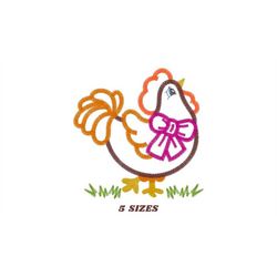 chicken embroidery designs - rooster embroidery design machine embroidery pattern - instant download - kitchen embroider