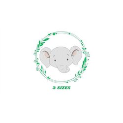 elephant face embroidery designs - safari embroidery design machine embroidery pattern - animal embroidery file - elepha