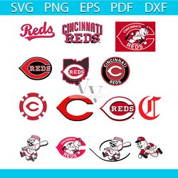 cincinnati reds logo bundle file svg, sport svg, sport logo svg, cincinnati reds svg, cincinnati reds logo design svg, c