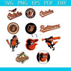 baltimore orioles logo bundle file svg, sport svg, sport logo svg, baseball svg, baseball lover svg, baltimore orioles s