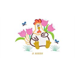 Chicken embroidery designs - Farm embroidery design machine embroidery pattern - instant download - Kitchen embroidery f