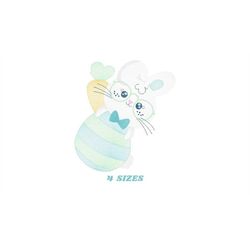 easter bunny embroidery design - easter egg embroidery designs machine embroidery pattern - baby girl embroidery file -