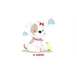 dogs embroidery designs - baby girl embroidery design machine embroidery pattern - puppy embroidery file - dog applique