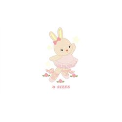 bunny embroidery design - rabbit embroidery designs machine embroidery pattern - ballerina embroidery file - animal embr