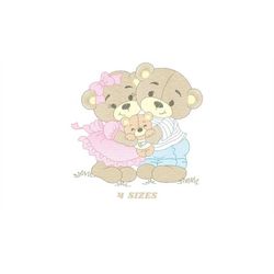 bear embroidery designs - family embroidery design machine embroidery pattern - bear family embroidery file - baby boy e