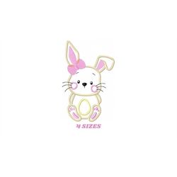 bunny embroidery design - rabbit embroidery designs machine embroidery pattern - baby girl embroidery file - easter bunn