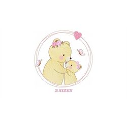 mama bear embroidery designs - teddy embroidery design machine embroidery pattern - baby girl embroidery file - instant