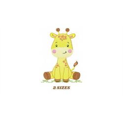Giraffe embroidery design - Animal embroidery designs machine embroidery pattern - Baby girl embroidery file - Instant d