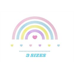 cloud embroidery design - rainbow embroidery designs machine embroidery pattern - baby girl embroidery file - digital do