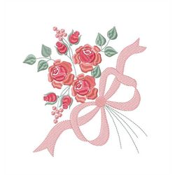 flowers embroidery designs - kitchen towel embroidery design machine embroidery pattern - roses embroidery file -  roses