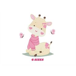 giraffe embroidery design - animal embroidery designs machine embroidery pattern - baby girl embroidery file - instant d