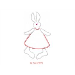 bunny embroidery design - rabbit embroidery designs machine embroidery pattern - baby girl embroidery file - rabbit appl