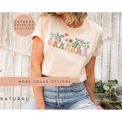 grandma shirt, grandma wildflowers shirt, grandma tshirt, grandma t shirt,grandma shirts,gift for grandma,mothers day gi