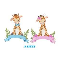 giraffe embroidery design - animal embroidery designs machine embroidery pattern - baby boy embroidery file - giraffe wi