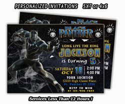 black panther invitation, black panther invite, wakanda invitation, black panther party, personalized invitation