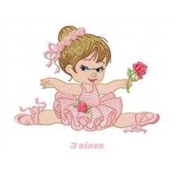 ballerina embroidery designs - ballet embroidery design machine embroidery pattern - baby girl embroidery file digital f