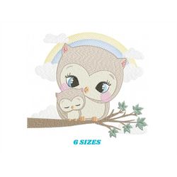 owl embroidery design - owl family embroidery design machine embroidery pattern - baby boy embroidery file - digital dow