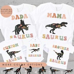 Family Dinosaur Birthday Shirts, Dino Birthday shirt, Dinosaur Outfit, MAMAsaurus Shirt, Mom and Dad Dinosaur Shirts, Ki