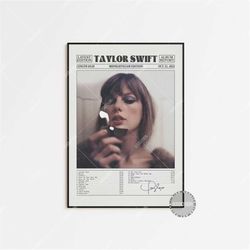 taylor swift retro newspaper print, midnights(3am edition) poster, taylor swift, taylor swift posters, home decor, album