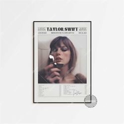 taylor swift retro newspaper print, midnights (the til dawn edition) poster, taylor swift posters, home decor, album cov