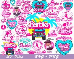 bundle layered svg, barbie logo svg, pink doll svg, girl svg, instant download, png, svg
