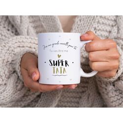 mug super tata - aunt - birth gift - birthday gift -