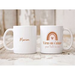mug come on s'aime - mug love - love - friendship - birthday gift - personalized mug -