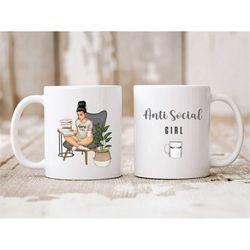 ceramic mug antisocial woman - mug girl homemaker - gift idea homemaker