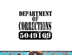 Department of Corrections Prisoner Halloween Costume png, sublimation copy