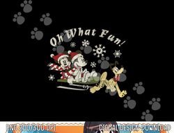 disney mickey minnie and pluto oh what fun christmas sled png, sublimation copy